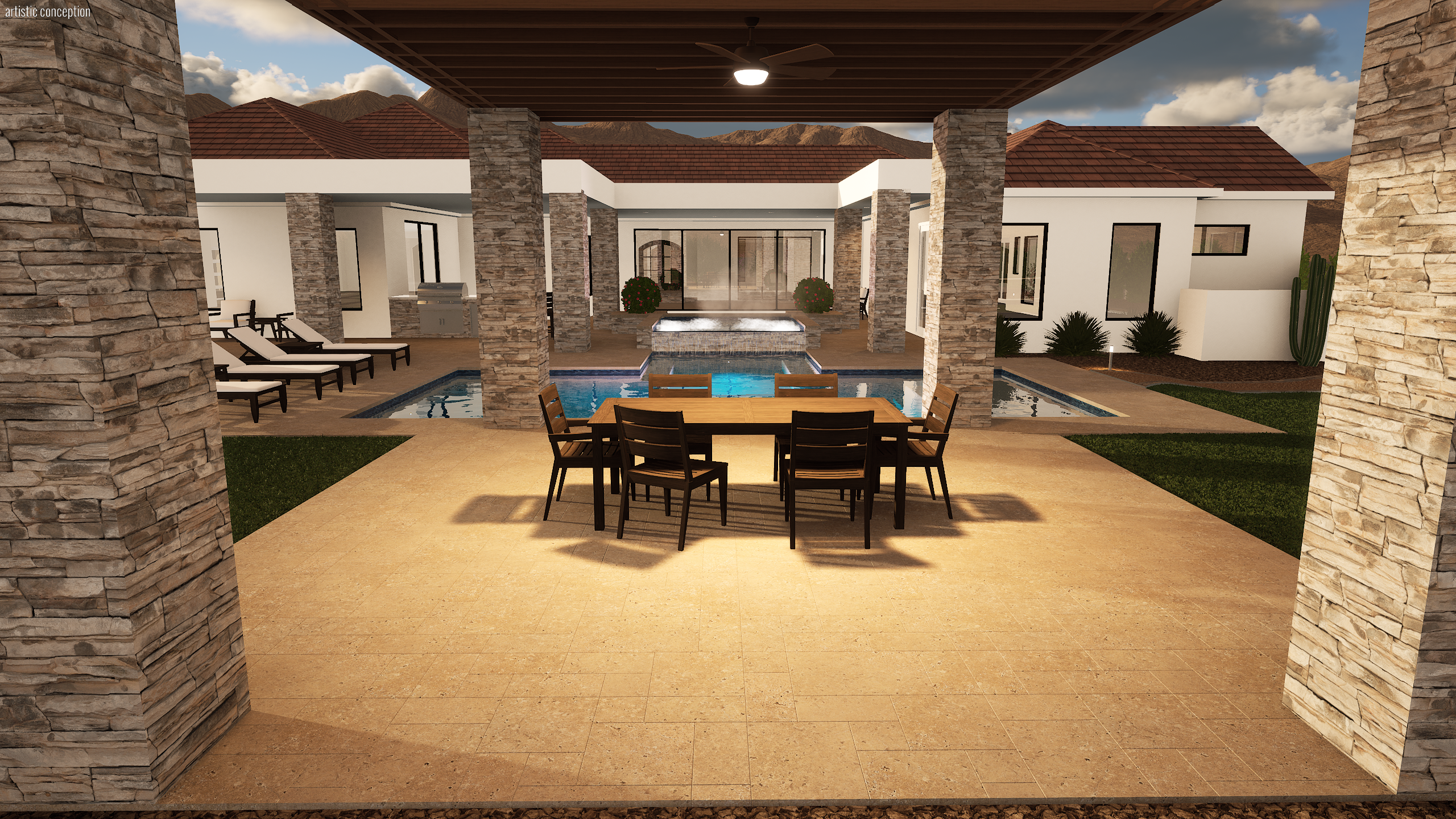 Grand Luxury Leisure Backyard